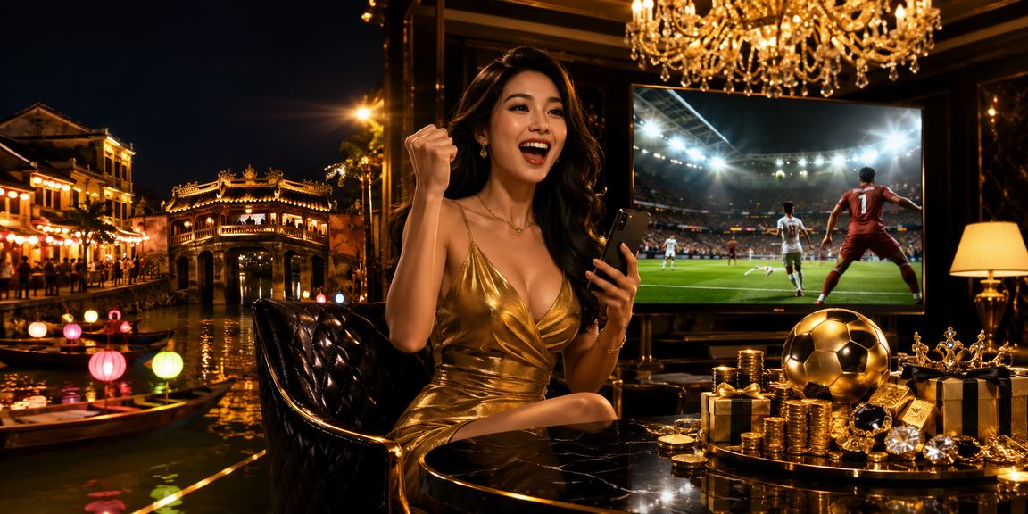 Người dùng tại phố cổ Hội An đăng nhập tài khoản iet69 vào buổi tối
